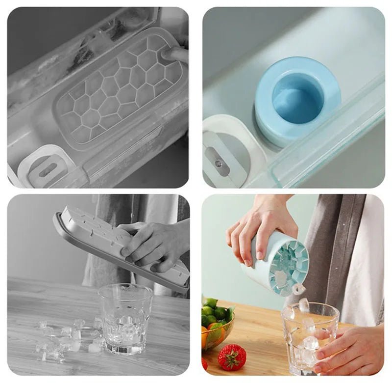 Silicone Ice Cube Mold Round Ice Bucket Summer Homemade DIY Refrigerator Freeze Ice Maker Creative Ice Cube Mold Barware Tools - RELUX.STORE
