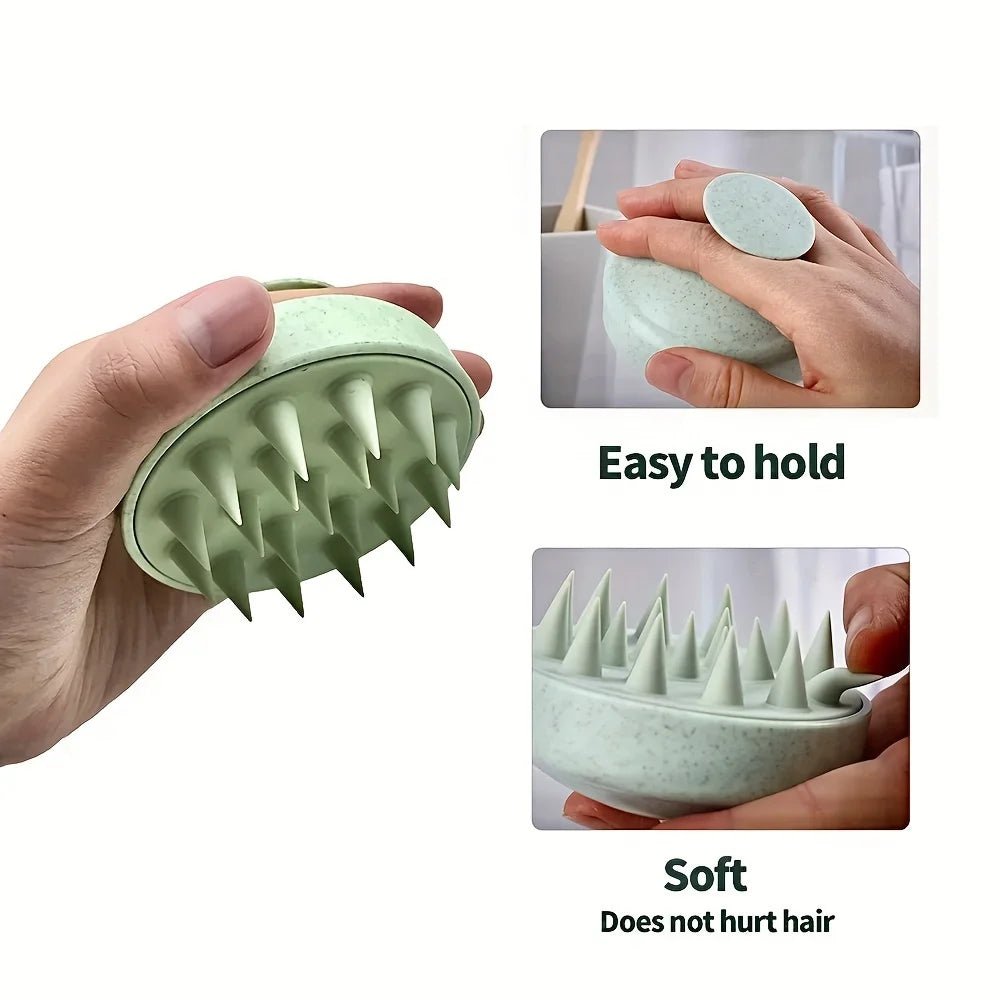 "Silicone Shampoo Brush & Scalp Massager – Hair Washing Comb & Body Massage Brush for Shower, Salon, and Hair Care" - RELUX.STORE