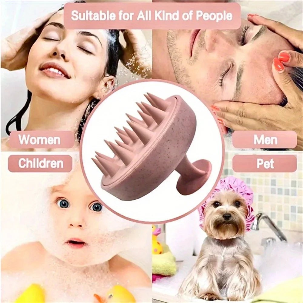 "Silicone Shampoo Brush & Scalp Massager – Hair Washing Comb & Body Massage Brush for Shower, Salon, and Hair Care" - RELUX.STORE