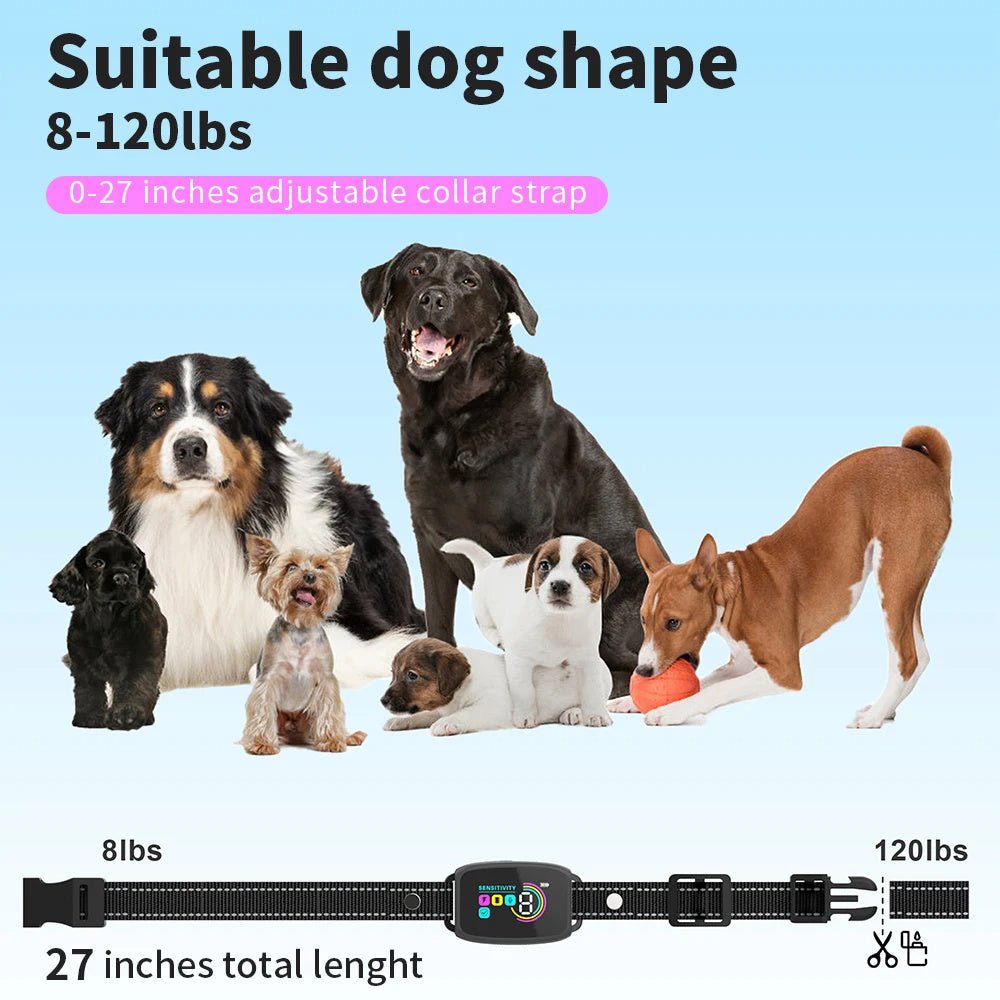 “Smart Anti - Barking Dog Collar – Rechargeable Waterproof Bark Stopper with HD Digital Display for Dogs” - RELUX.STORE