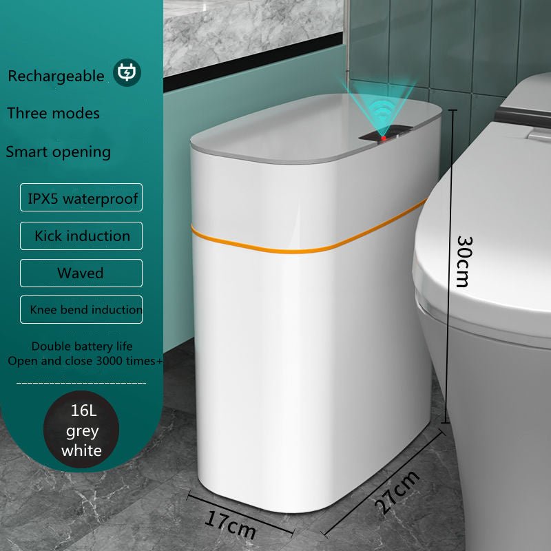 Smart Trash Can With Lid For Bedroom And Living Room Kitchen Storage Box Trash Can Induction Small Car Box Automatic Smart Dustbin Smart Trash Bin - RELUX.STORE
