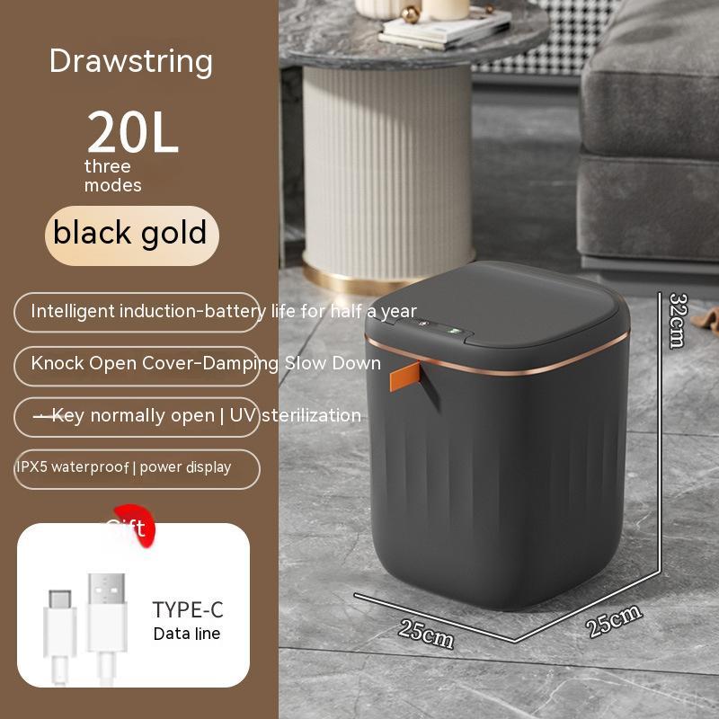 Smart Trash Can With Lid For Bedroom And Living Room Kitchen Storage Box Trash Can Induction Small Car Box Automatic Smart Dustbin Smart Trash Bin - RELUX.STORE
