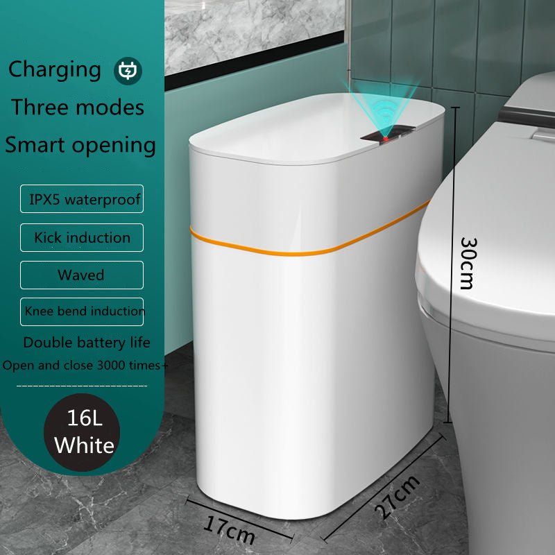 Smart Trash Can With Lid For Bedroom And Living Room Kitchen Storage Box Trash Can Induction Small Car Box Automatic Smart Dustbin Smart Trash Bin - RELUX.STORE