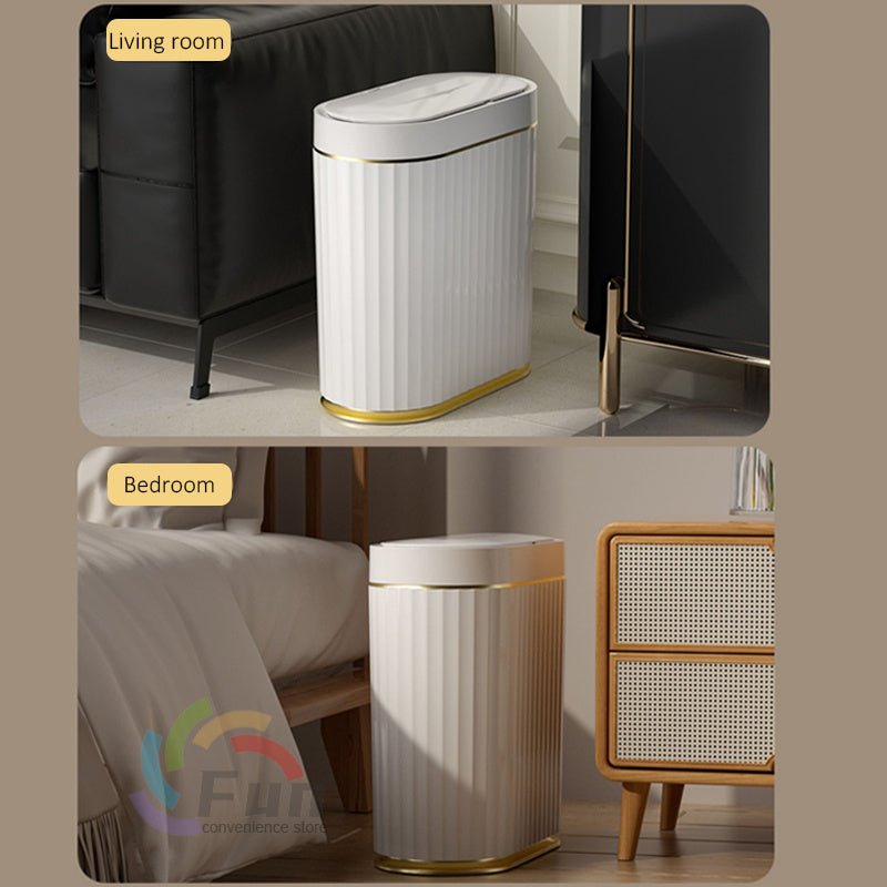 Smart Trash Can With Lid For Bedroom And Living Room Kitchen Storage Box Trash Can Induction Small Car Box Automatic Smart Dustbin Smart Trash Bin - RELUX.STORE