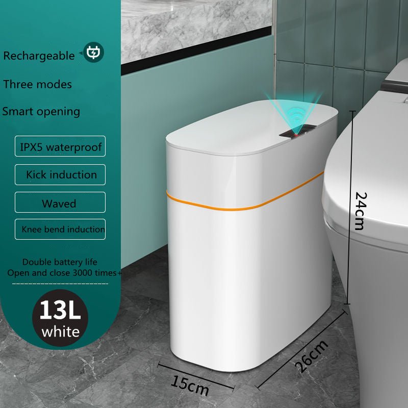 Smart Trash Can With Lid For Bedroom And Living Room Kitchen Storage Box Trash Can Induction Small Car Box Automatic Smart Dustbin Smart Trash Bin - RELUX.STORE