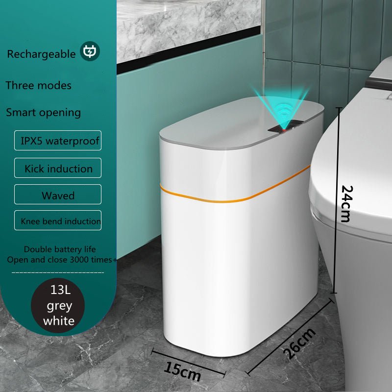 Smart Trash Can With Lid For Bedroom And Living Room Kitchen Storage Box Trash Can Induction Small Car Box Automatic Smart Dustbin Smart Trash Bin - RELUX.STORE