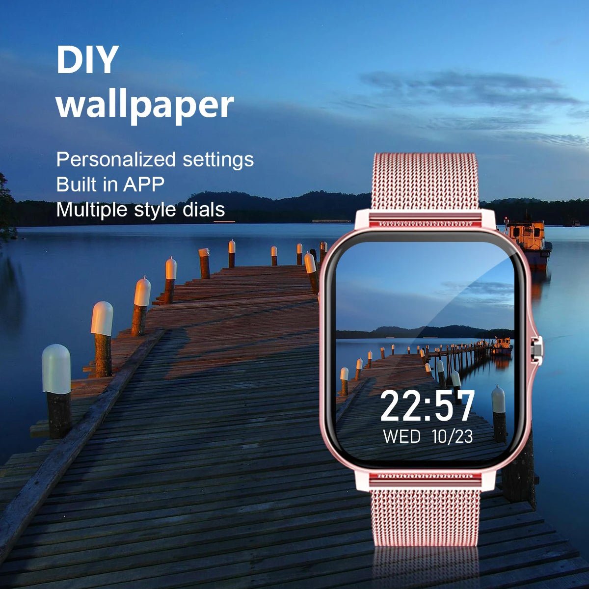 Smart watch wireless calling/dial Sport mode calling reminder and rejection fitness monitoring for iPhone/Andriod - RELUX.STORE