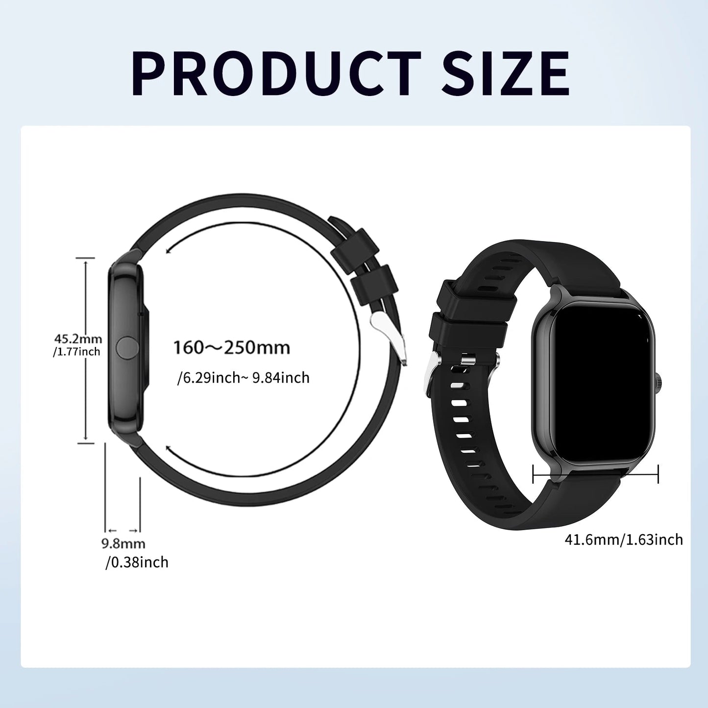 Smart watch wireless calling/dial Sport mode calling reminder and rejection fitness monitoring for iPhone/Andriod - RELUX.STORE