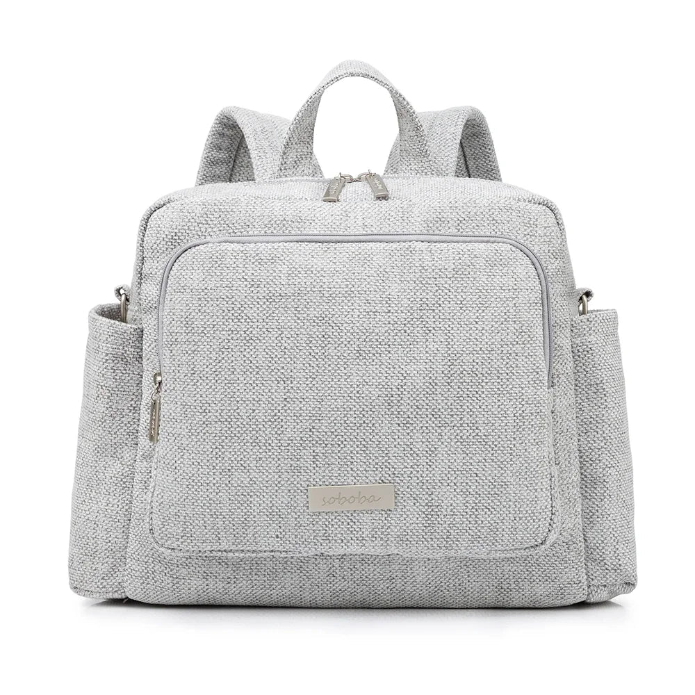 Soboba 2023 New Diaper Bags for Mother Waterproof Large Capacity Solid Polyester Diaper Backpacks Travel Bag for Newborn Baby - RELUX.STORE