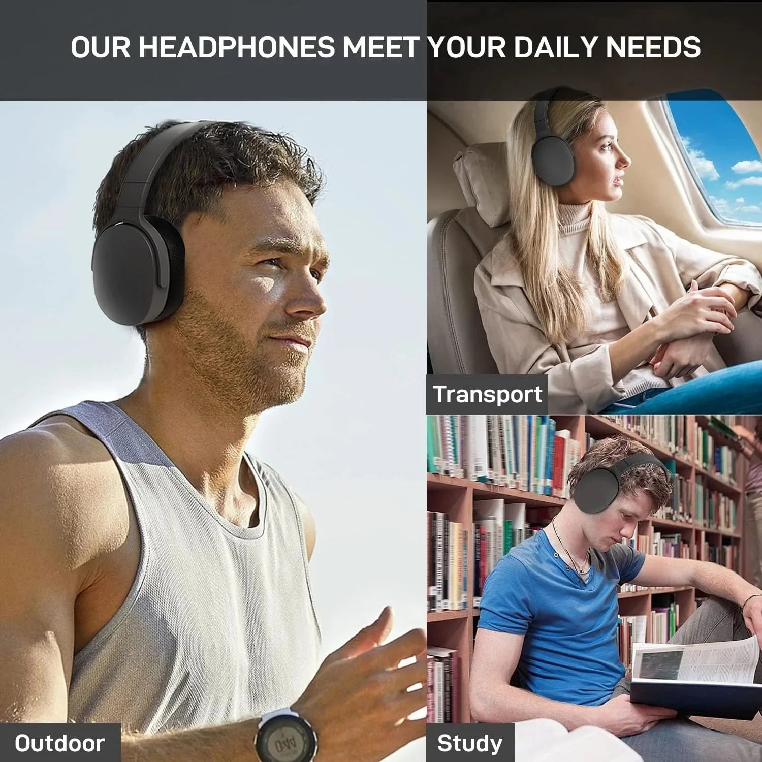 Sony P2961 Bluetooth 5.3 Wireless Headphones – Foldable Gaming Headset with HiFi Bass & Built - in Mic - RELUX.STORE