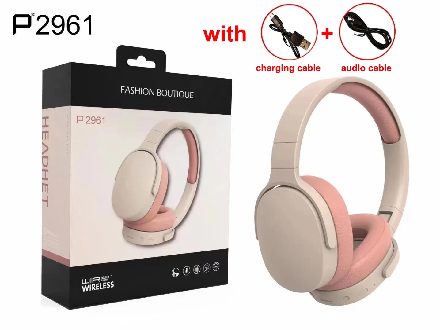 Sony P2961 Bluetooth 5.3 Wireless Headphones – Foldable Gaming Headset with HiFi Bass & Built - in Mic - RELUX.STORE