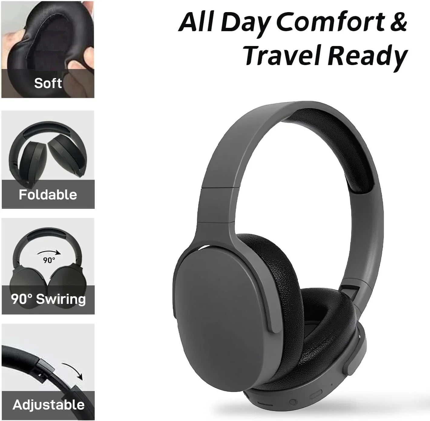 Sony P2961 Bluetooth 5.3 Wireless Headphones – Foldable Gaming Headset with HiFi Bass & Built - in Mic - RELUX.STORE
