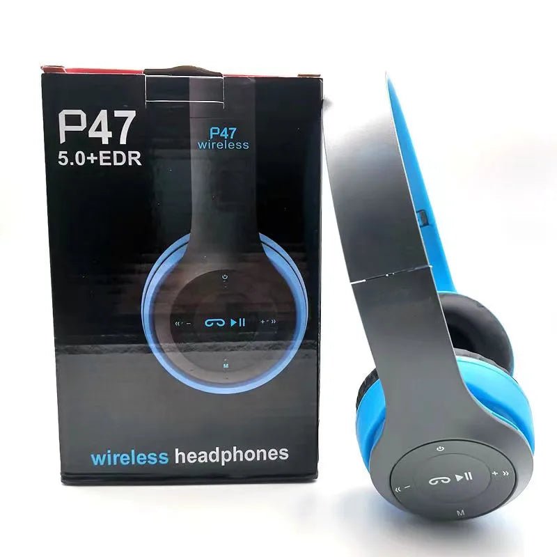 Stereo P47 Bluetooth 5.0 Headset – Foldable Wireless Sports & Gaming Earphones for iPhone & Xiaomi - RELUX.STORE
