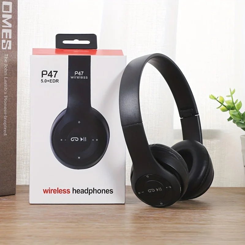 Stereo P47 Bluetooth 5.0 Headset – Foldable Wireless Sports & Gaming Earphones for iPhone & Xiaomi - RELUX.STORE