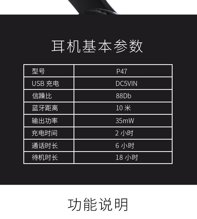 Stereo P47 Bluetooth 5.0 Headset – Foldable Wireless Sports & Gaming Earphones for iPhone & Xiaomi - RELUX.STORE