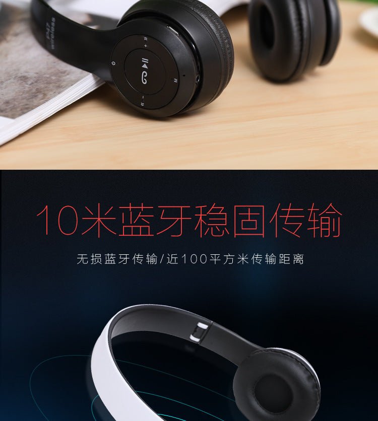 Stereo P47 Bluetooth 5.0 Headset – Foldable Wireless Sports & Gaming Earphones for iPhone & Xiaomi - RELUX.STORE