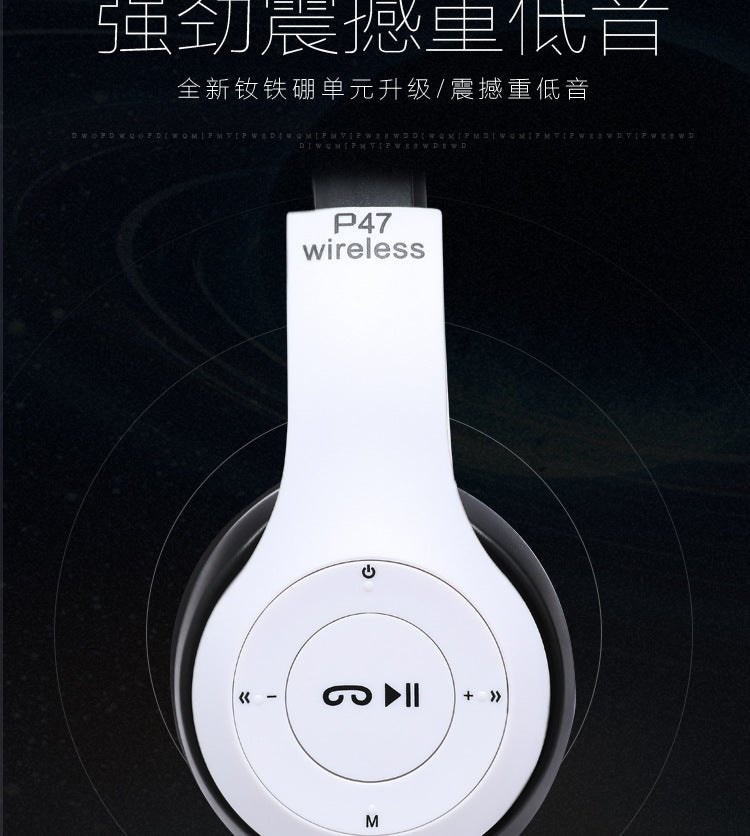 Stereo P47 Bluetooth 5.0 Headset – Foldable Wireless Sports & Gaming Earphones for iPhone & Xiaomi - RELUX.STORE