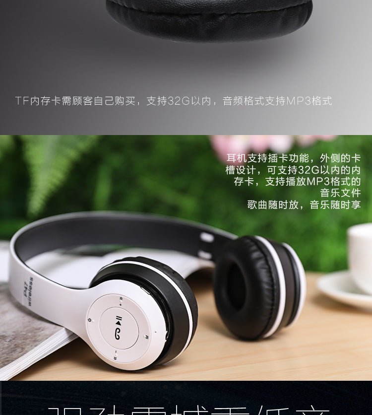 Stereo P47 Bluetooth 5.0 Headset – Foldable Wireless Sports & Gaming Earphones for iPhone & Xiaomi - RELUX.STORE