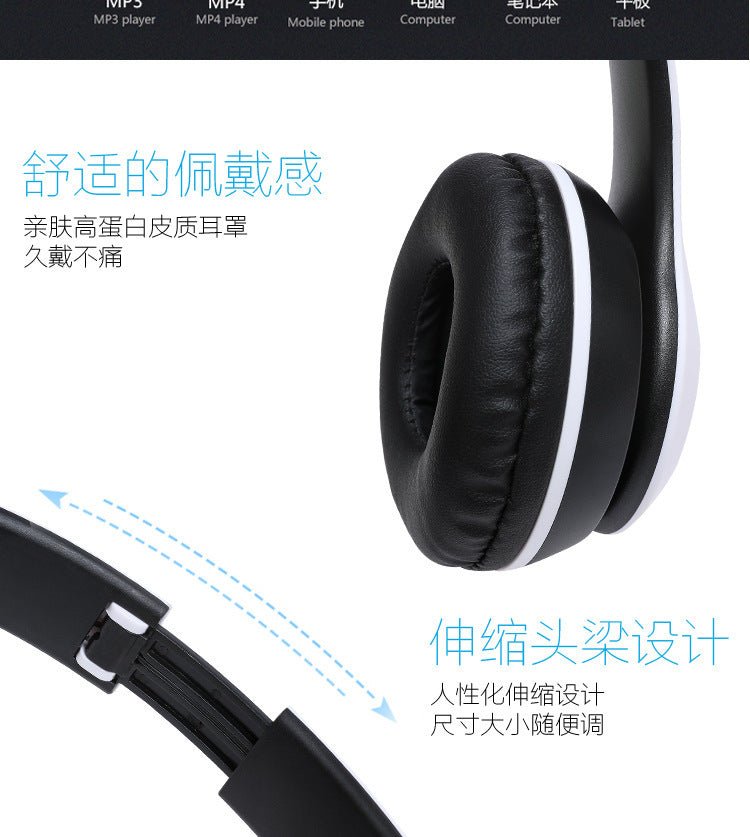 Stereo P47 Bluetooth 5.0 Headset – Foldable Wireless Sports & Gaming Earphones for iPhone & Xiaomi - RELUX.STORE