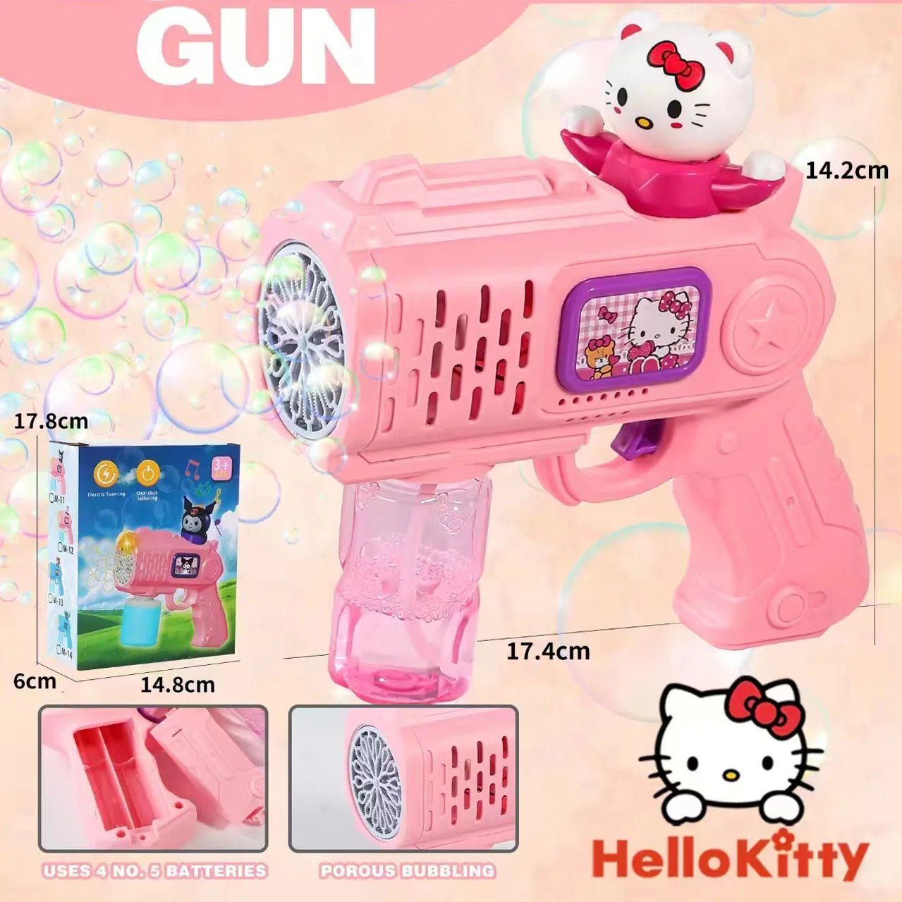 “Stitch Electric Bubble Gun – Automatic Bubble Blower Toy with Light for Kids, Fun Outdoor Bubble Machine for Boys & Girls Gift” - RELUX.STORE