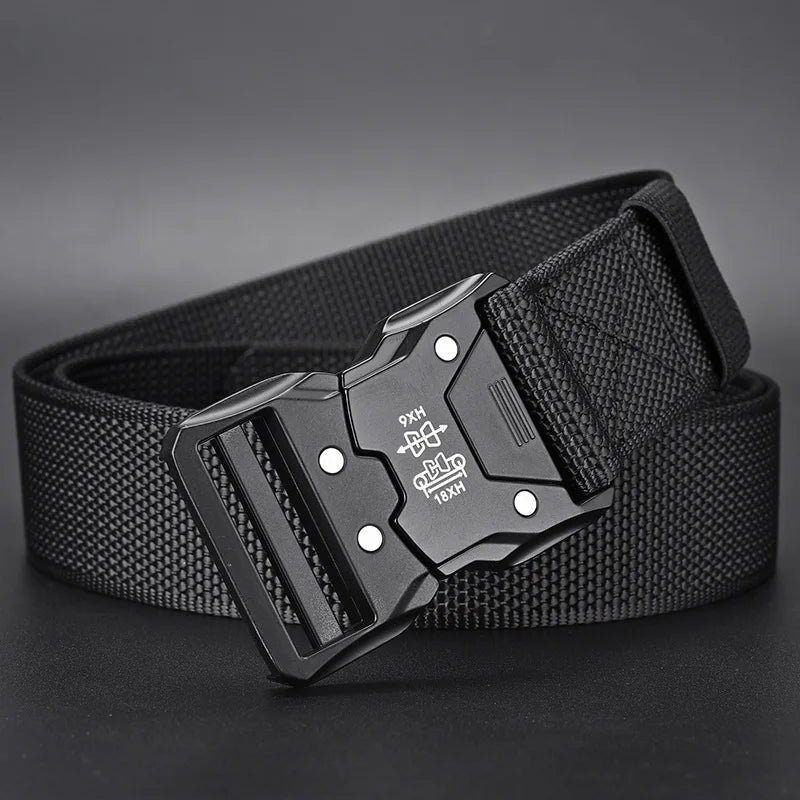 "Tactical Waist Belt with Heavy - Duty Automatic Buckle – Adjustable Military - Grade Outdoor Belt for Hiking, Camping, and Everyday Carry | Unisex Men & Women Accessories" - RELUX.STORE