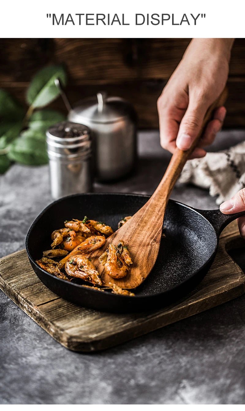 Thailand Teak Natural Wooden Tableware Cooking Ladle Turner Long Rice Colander Soup Skimmer Cooking Spoons Scoop Kitchen Tool - RELUX.STORE