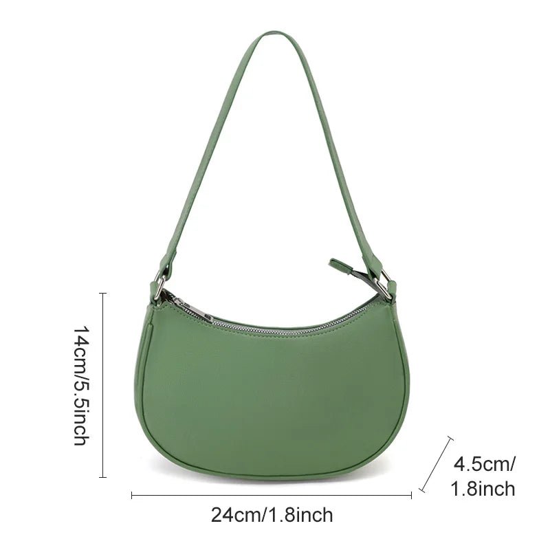 TINYAT Female Moon Bag Leather Shoulder Messenger Bag for Women Hand Bag Luxury Design Lightweight Party Ready Daily Use - RELUX.STORE