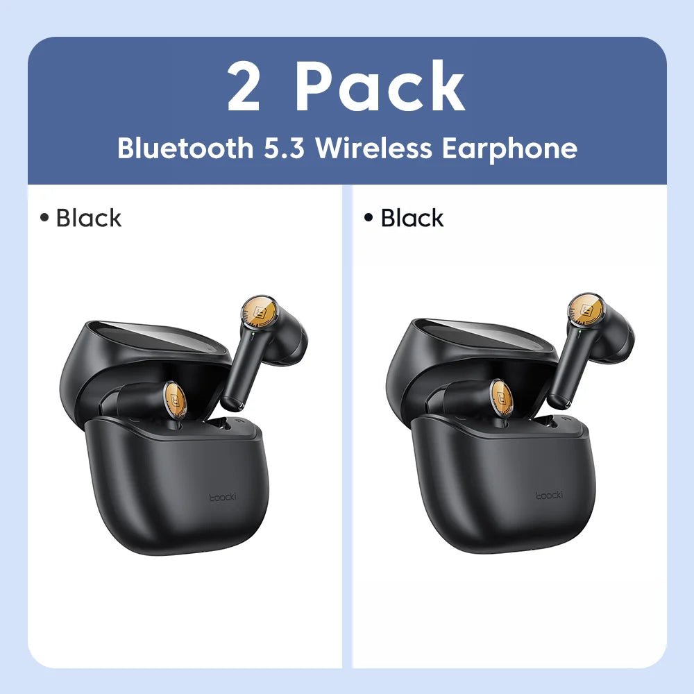 "Toocki TWS ENC Bluetooth 5.3 Earphones – HiFi Stereo Sound Wireless In - Ear Headphones with Mic, Waterproof for Mobile Phones" - RELUX.STORE