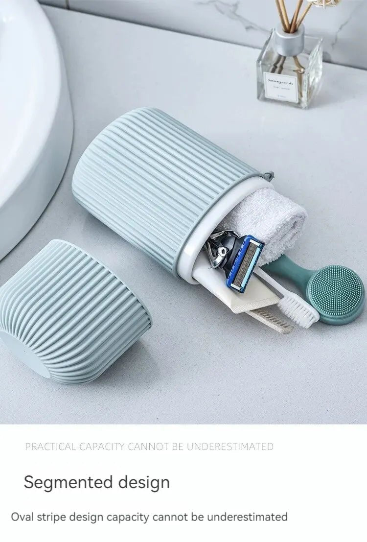 Travel Mouthwash Cup Portable Cute Essential for Business Trips Toothbrush Case with Lid Multifunctional Storage Set - RELUX.STORE