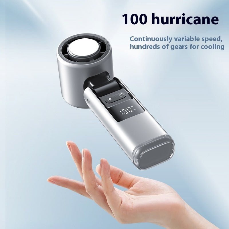 "Turbo Chilled Ice Sensation Mini Fan – High - Speed USB Powered Cooling Fan with Digital Display | Portable Cold Air Fan for Outdoor, Camping & Travel" - RELUX.STORE