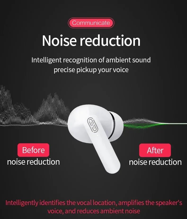 "TWS Bluetooth 5.4 Wireless Earbuds Air Pro with Noise Cancelling, Touch Control, Hi - Fi Stereo Sound, In - Ear Headphones for Sports & Gaming" - RELUX.STORE
