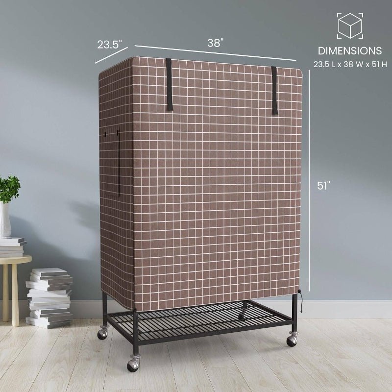 Universal Bird Cage Cover Good Night Blackout 51x 38x 23.5 Inch Thin Lightweight Breathable Small Animal Cages Cover Pet Removable Durable Protector Beige, Bird Cage Accessory, Breathable Design, Easy To Clean, Petsafe Cover, - RELUX.STORE