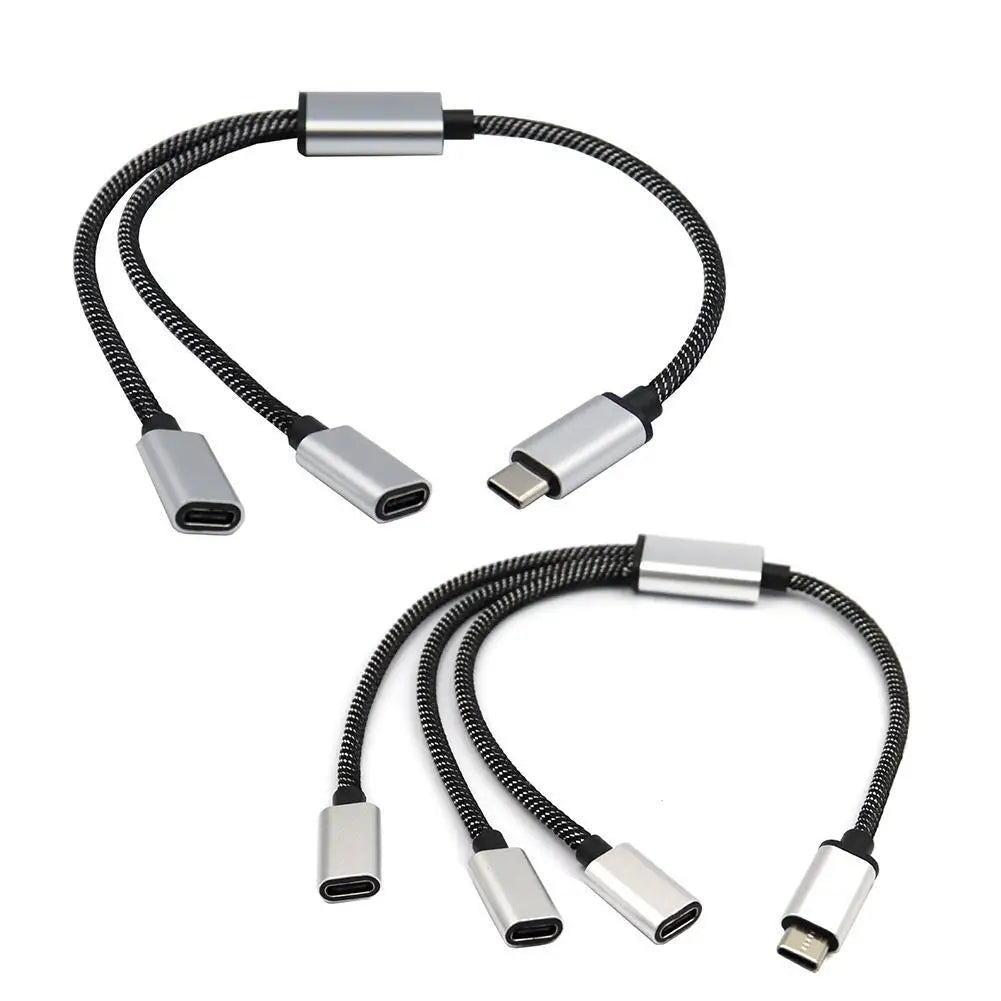 USB C Male To Double USB C Female Splitter Type C Hub For Type C Gaming Handle Charger Powerbanks Adapter - RELUX.STORE