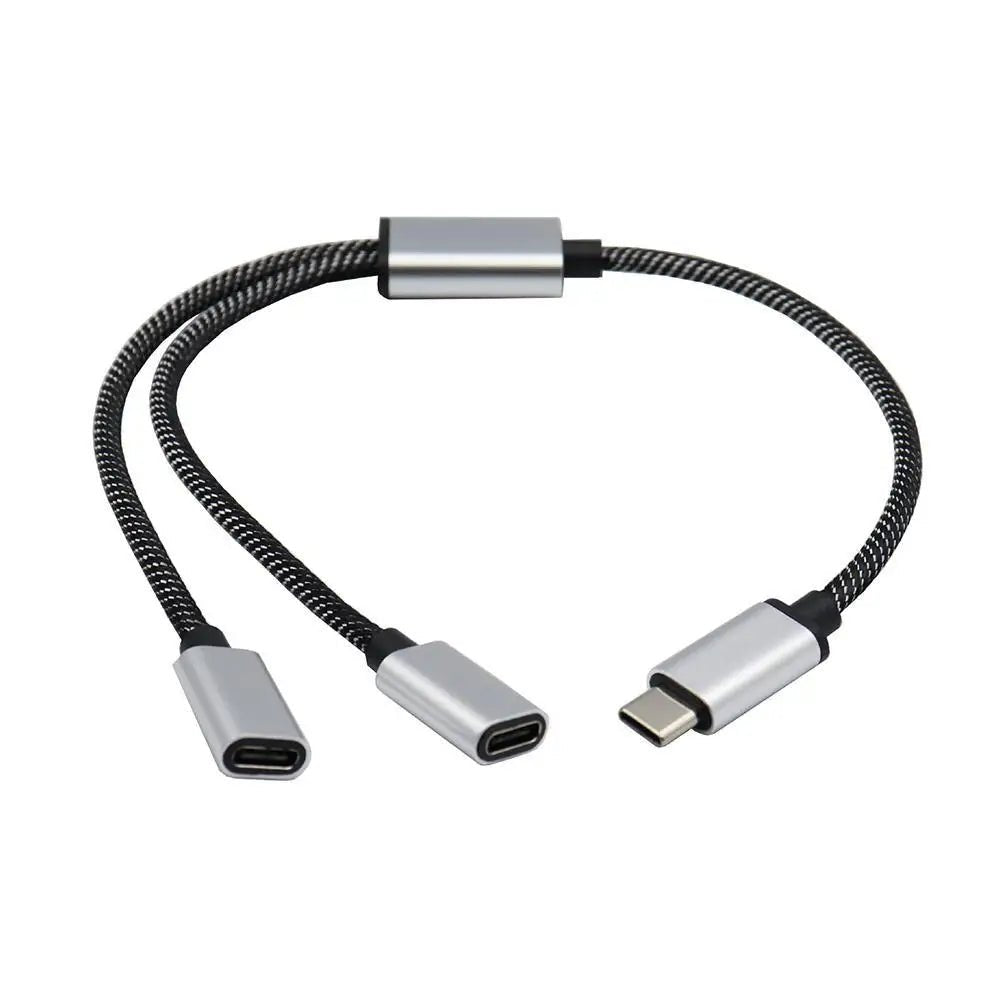 USB C Male To Double USB C Female Splitter Type C Hub For Type C Gaming Handle Charger Powerbanks Adapter - RELUX.STORE
