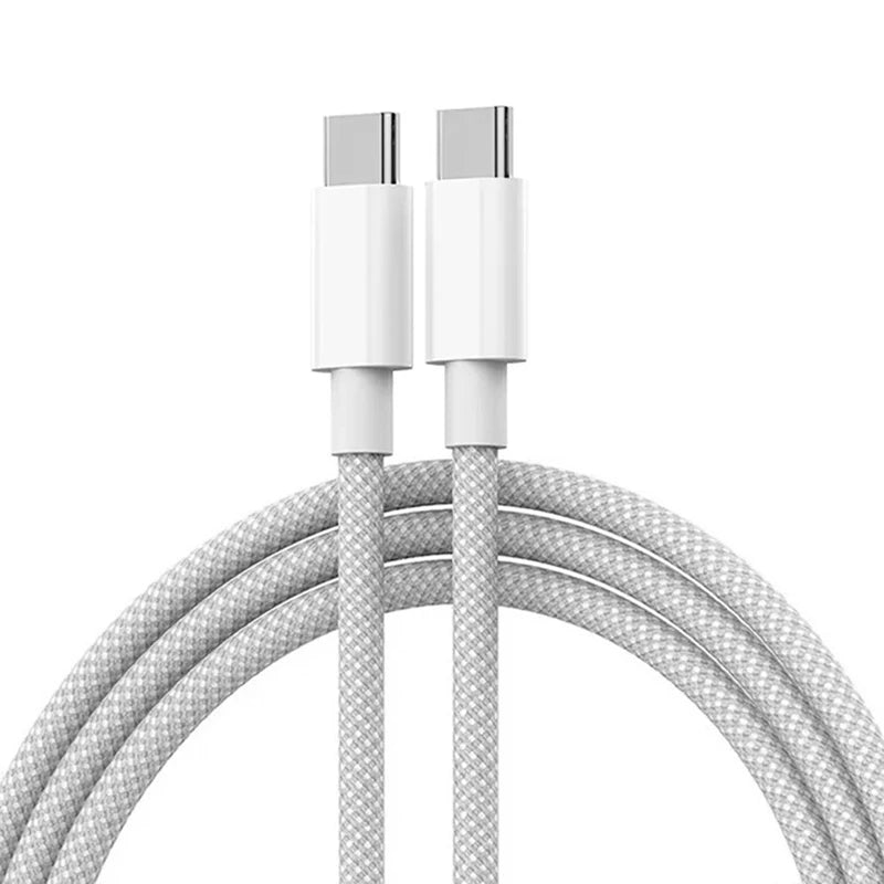 "USB C to Type C PD 60W Fast Charging Cable – Braided Data & Power Cable for iPhone 15, Android, Samsung, Huawei" - RELUX.STORE