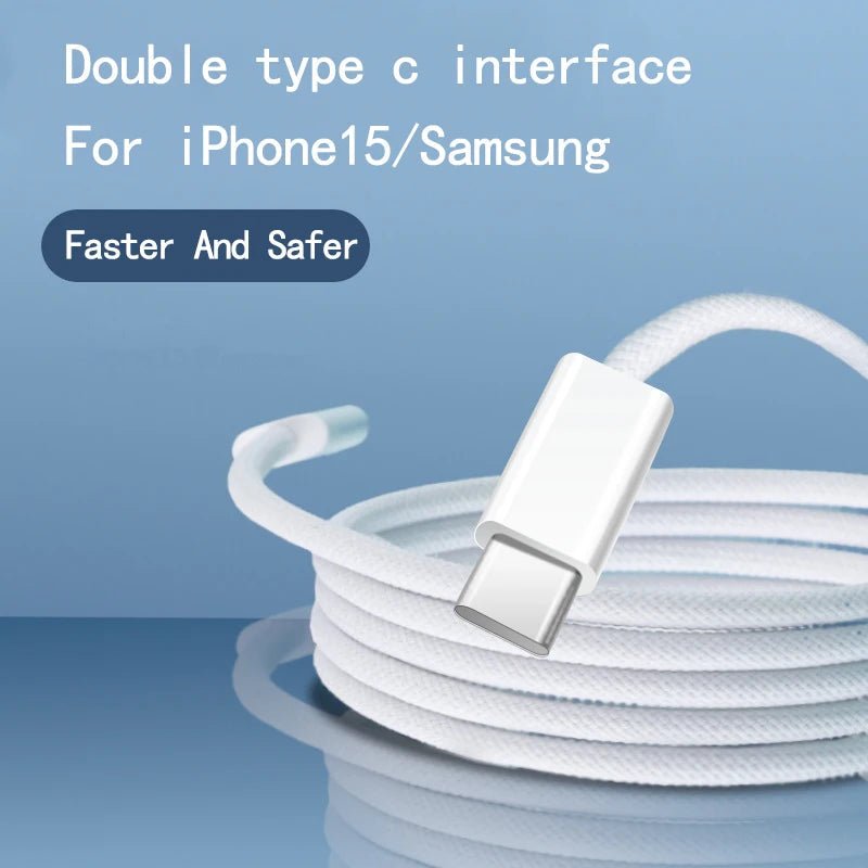 "USB C to Type C PD 60W Fast Charging Cable – Braided Data & Power Cable for iPhone 15, Android, Samsung, Huawei" - RELUX.STORE