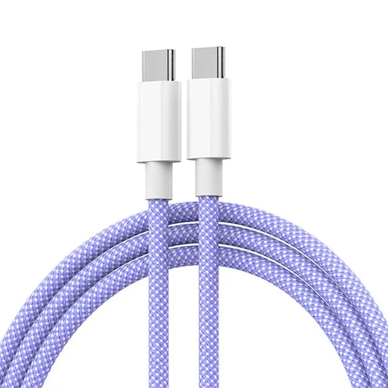 "USB C to Type C PD 60W Fast Charging Cable – Braided Data & Power Cable for iPhone 15, Android, Samsung, Huawei" - RELUX.STORE