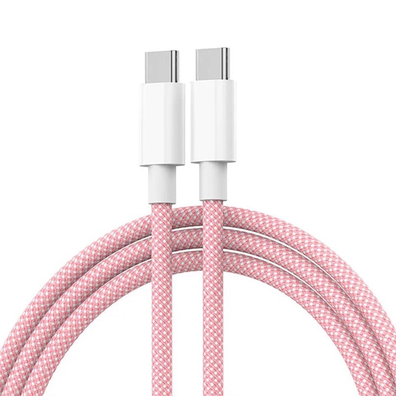 "USB C to Type C PD 60W Fast Charging Cable – Braided Data & Power Cable for iPhone 15, Android, Samsung, Huawei" - RELUX.STORE