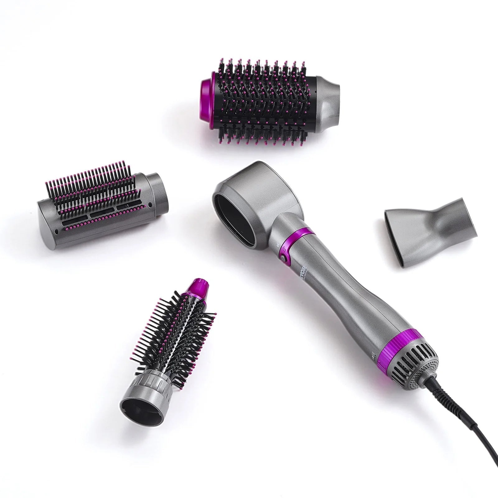 VEVOR 5 - in - 1 Hair Dryer Brush – Hot Air Styler with Upgraded Negative Ion Technology for Curling, Straightening & Volumizing - RELUX.STORE