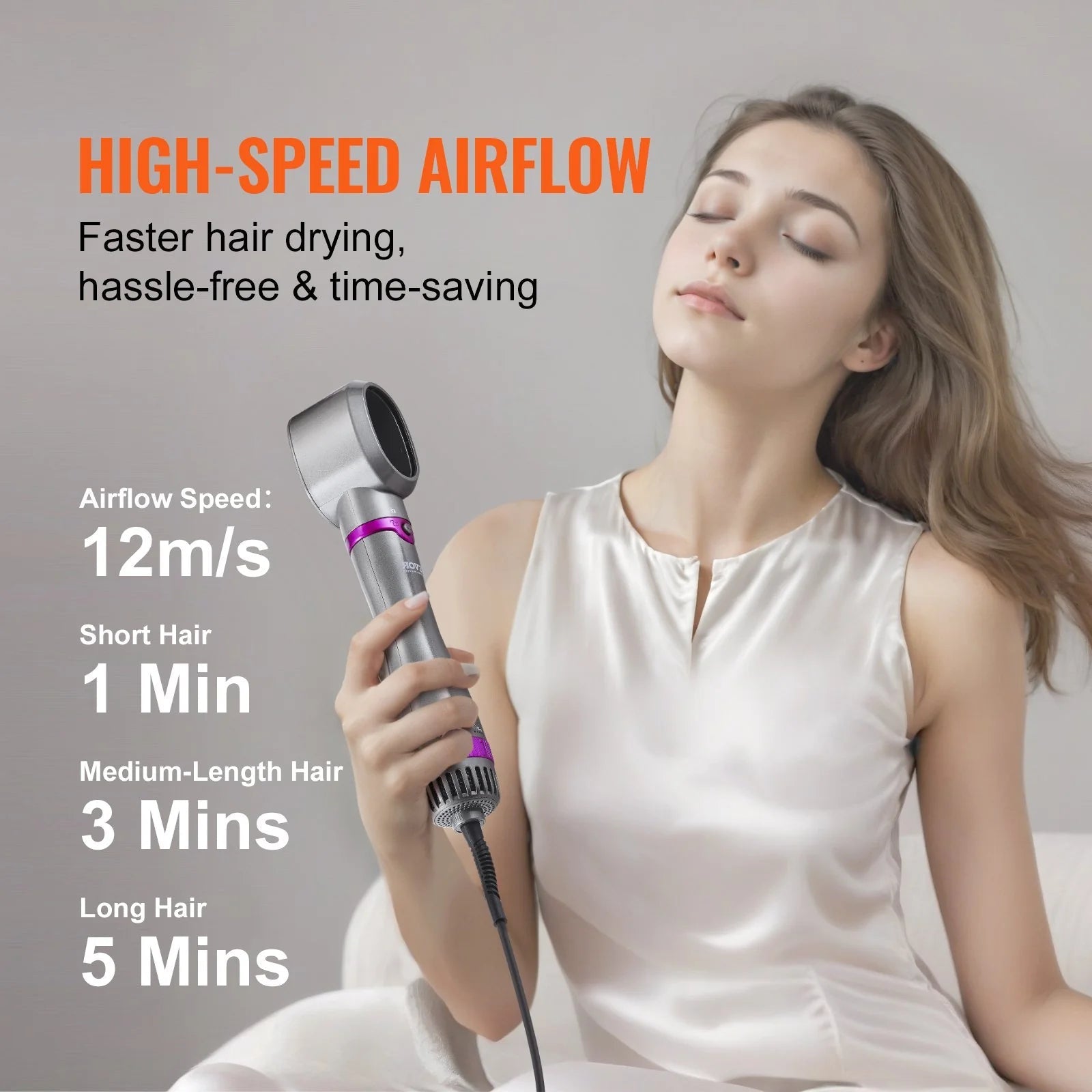 VEVOR 5 - in - 1 Hair Dryer Brush – Hot Air Styler with Upgraded Negative Ion Technology for Curling, Straightening & Volumizing - RELUX.STORE