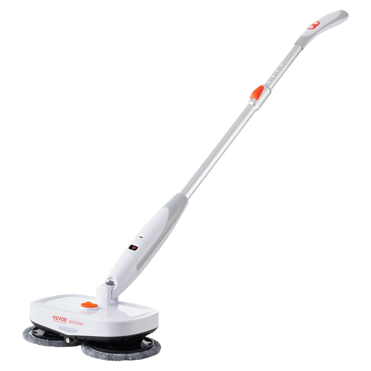 VEVOR Cordless Electric Spin Mop – Rechargeable Floor Cleaner with Water Tank, LED Headlight, Dual Mop Heads & Microfiber Pads, 40 - Min Battery, for Hardwood & Tile - RELUX.STORE