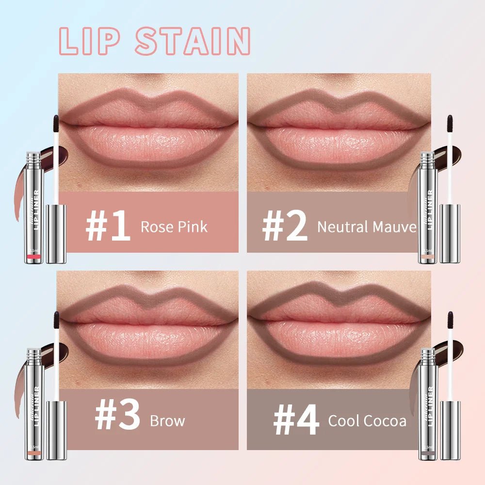Waterproof Lip Liner Peel Off Tattoo Lipgloss Waterproof Long Lasting Matte Lip Tint Brown Contour Tear - off Lips Stain Cosmetic - RELUX.STORE