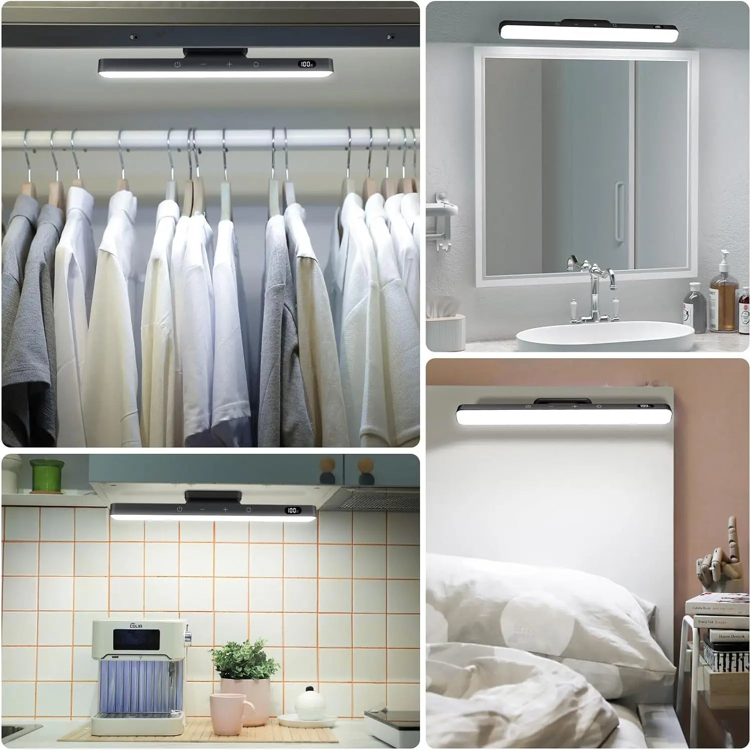 "WILLED 5W Dimmable Night Light – 3 - Color Adjustable Makeup Light, 2500mAh Rechargeable LED for Closet, Bedside, Desk & Under Cabinet" - RELUX.STORE