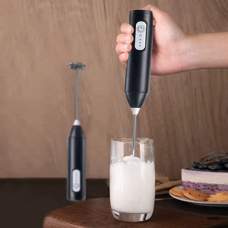 Wireless Milk Frother Electric Type - C Handheld Blender Stainless Steel Mini Coffee Maker Whisk Mixer For Coffee Cappuccino Cream - RELUX.STORE
