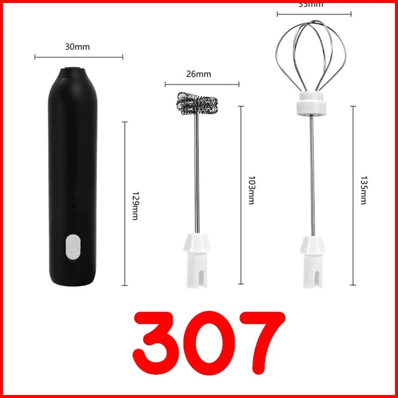 Wireless Milk Frother Electric Type - C Handheld Blender Stainless Steel Mini Coffee Maker Whisk Mixer For Coffee Cappuccino Cream - RELUX.STORE