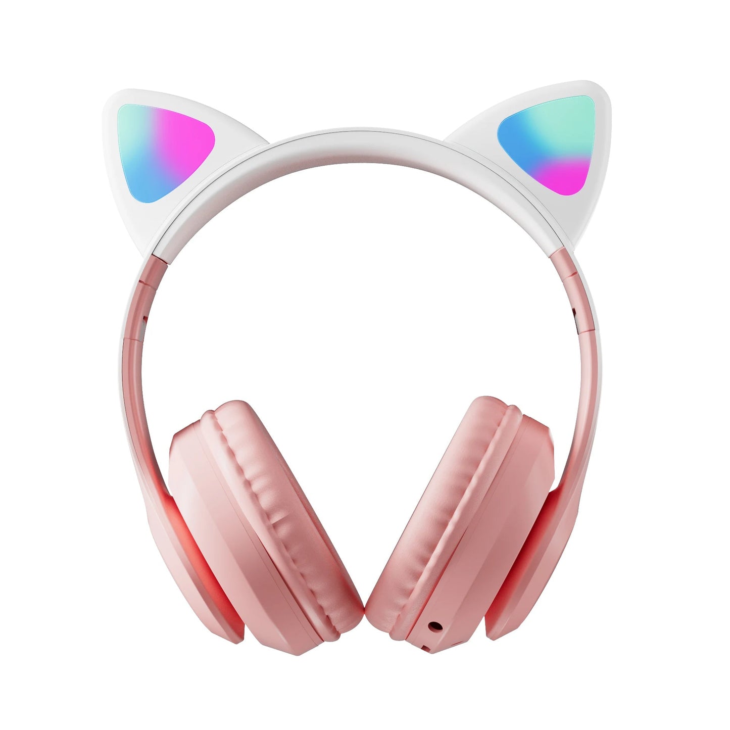 Wireless RGB Cat Ear Headphones – Cute Girls & Kids Headset with Mic, Stereo Music, Gaming Lights & Earbud Controls - RELUX.STORE