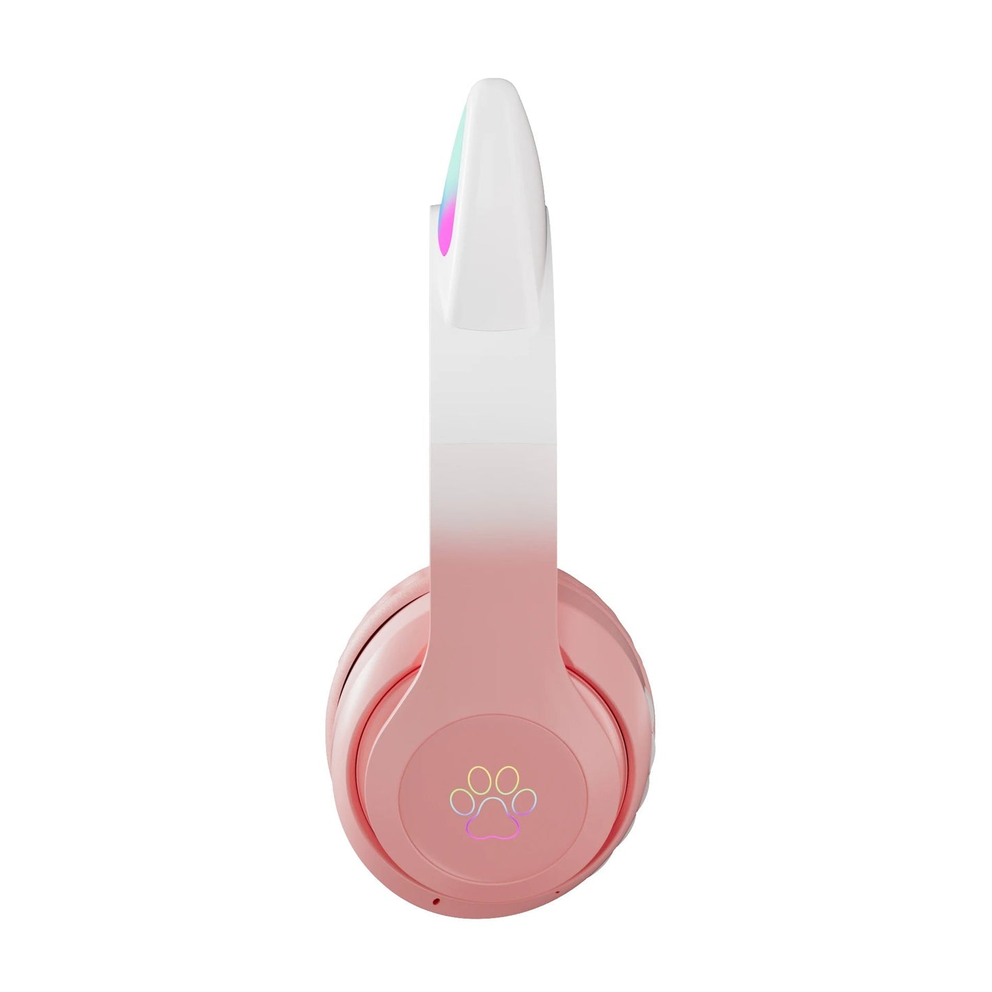 Wireless RGB Cat Ear Headphones – Cute Girls & Kids Headset with Mic, Stereo Music, Gaming Lights & Earbud Controls - RELUX.STORE