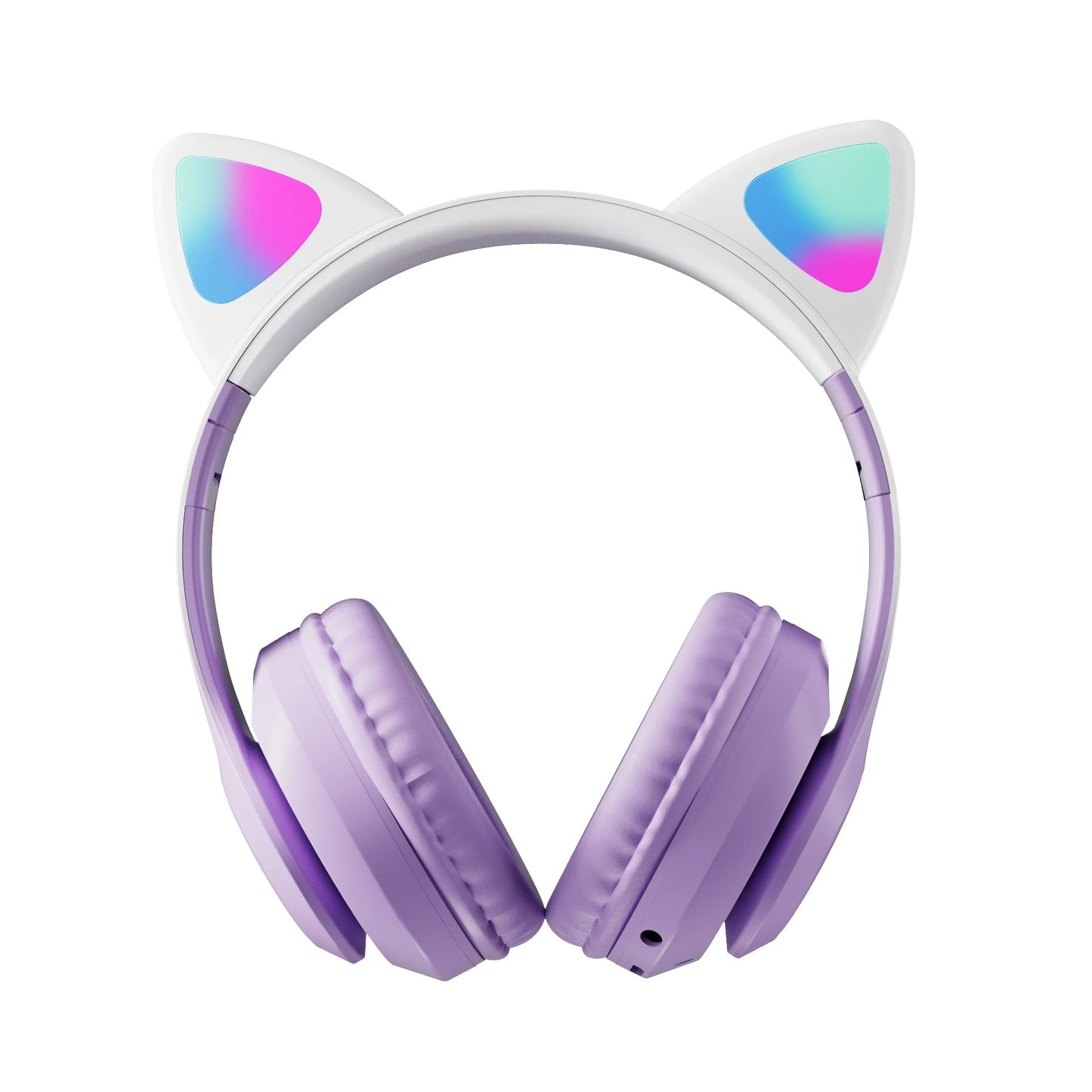 Wireless RGB Cat Ear Headphones – Cute Girls & Kids Headset with Mic, Stereo Music, Gaming Lights & Earbud Controls - RELUX.STORE