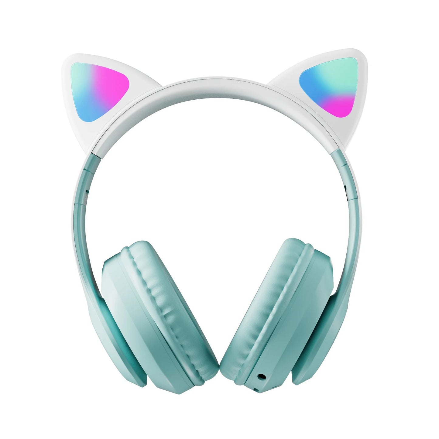 Wireless RGB Cat Ear Headphones – Cute Girls & Kids Headset with Mic, Stereo Music, Gaming Lights & Earbud Controls - RELUX.STORE