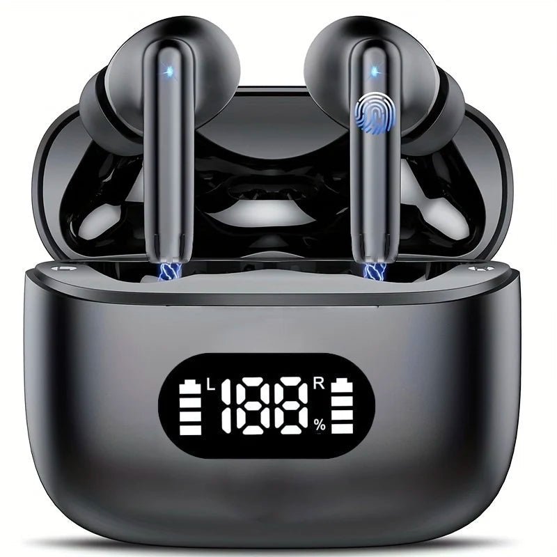 Wireless TWS Earbuds – Bluetooth 5.3 Headphones with 40dB Noise Cancelling, 6 - Mic ENC, LED Display, HD Calls & Transparency Mode - RELUX.STORE
